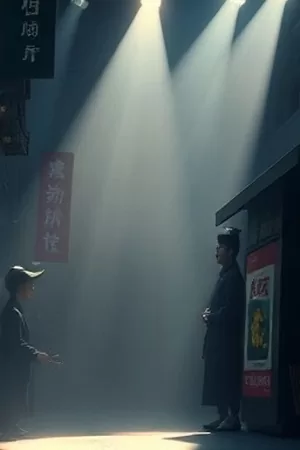 琥珀少年中少年们在天台迎风站立的剪影